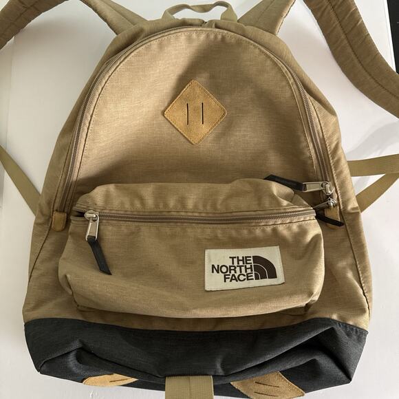 The North Face Mini Berkeley Tan dark heather/Asphalt grey Daypack Backpack TNF - Picture 1 of 7